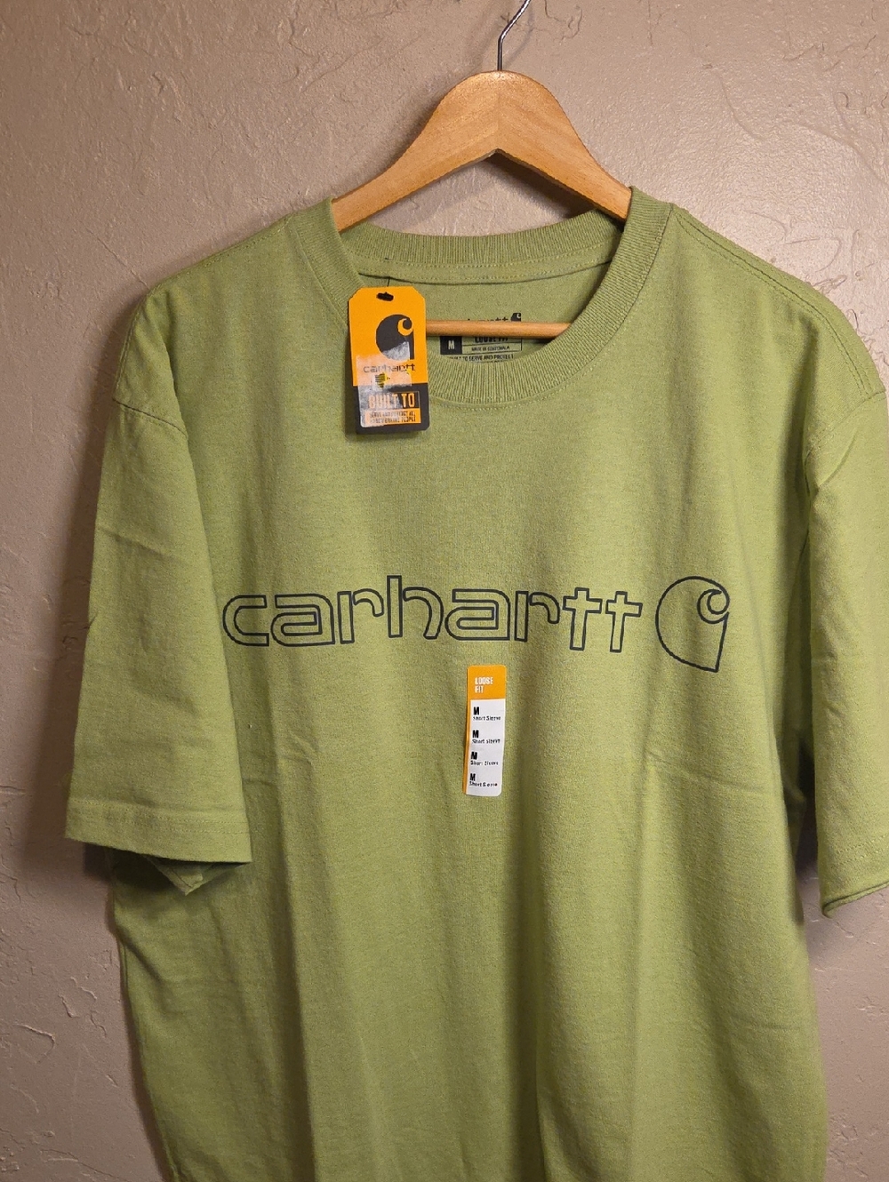 Carhartt Short Sleeve Logo Tee - Sage Green Size M